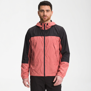 Custom Logo Hooded <b>Canvas</b> Windbreaker <b>Jacket</b> for <b>Men</b> Waterproof & Windproof Outdoor with Front Pockets - Product Image 1