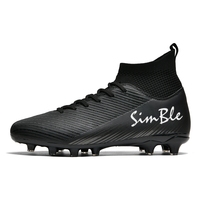 Chaussures de football personnalisées avec logo d'usine, crampons antidérapants longs et crampons en caoutchouc cassés