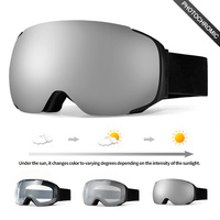 Lunettes de ski photochromiques, protection UV400, verres polarisés, lunettes de sport pour la neige, lunettes de snowboard, vente en gros, personnalisables