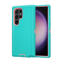 Étui robuste 3-en-1 HUAYUAN avec étui holster pour Google Pixel 10A 9A 8A – Coque transparente noire et bleue en PC et TPU