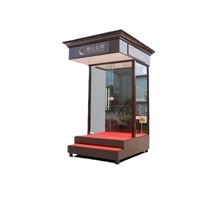 Pavillon extérieur en alliage d'aluminium et verre, étanche, pour poste de sécurité et bureau de vente - Product Image 1