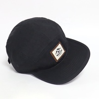 Gorras de Senderismo y Camping de Cinco Paneles de Algodón Estilo Vintage Personalizadas de Fábrica China con Parche de Cuero para Hombre y Mujer