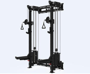 Rack per Squat Funzionale VIGFIT Montato a Parete, Regolabile, in Acciaio Commerciale, Attrezzatura per Palestra e Fitness, con Cavi e Ganci a J - Product Image 2
