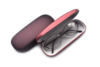 Maofar Vente en gros Étui à lunettes en métal Rangement dur pour lunettes de lecture Rangement avec logo personnalisé Processus de dessin Étuis à lunettes en cuir PU