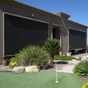 Motorizzato Per Patio Balcone In <span class=keywords><strong>Alluminio</strong></span> Finestra Tenda Da Sole Esterna IN <span class=keywords><strong>PVC</strong></span> Trasparente Con Zip Pista Tende A Rullo - Product Image 4