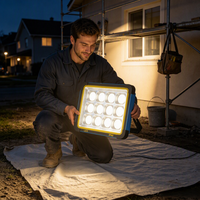 Projecteur solaire à décharge progressive 6V 3W IP65 avec commande tactile, lampe LED réglable et amovible pour jardin, aménagement paysager et construction