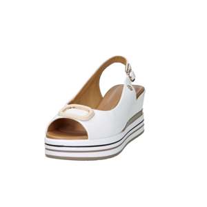 Sandales compensées Donna Serena pour femme, blanches, talon de 7 cm, taille 38 - Product Image 5