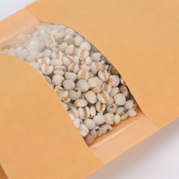 Prix d'usine – Sachet Doypack refermable en papier kraft brun uni, recyclable, de qualité alimentaire, pour biscuits, chips et aliments pour bébés