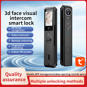 Qleung 3D人脸识别视频通话S959Max指纹手掌识别代码卡图雅Wifi应用钥匙全自动智能锁 - Product Image 2