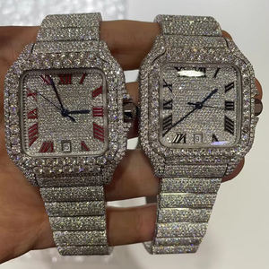 Reloj de pulsera de lujo VVS Moissanite Diamond Dial de Oriente Medio Joyería fina Hip Hop Busto Abajo Reloj automático para hombres - Product Image 2