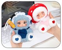 Vinyl-Gesichtspilz-Pflückerpuppe, Kawaii Plüschtier Sammlerstück, Niedliche Stofftierfigur Schlüsselanhänger, Geburtstagsgeschenk, Großhandel