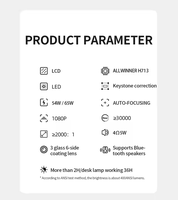 Projecteur LED intelligent Android11 K1 WiFi6 1080P 4K 3D Ready à courte focale, portable, batterie rechargeable, utilisation en extérieur