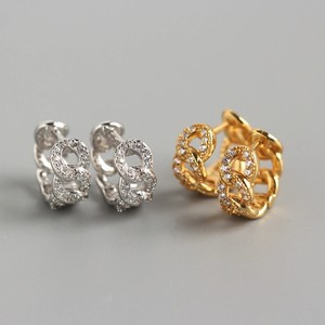 Romantic 18K Gold Plated S925 <strong>Silver</strong> <strong>Infinity</strong> Zircon Huggie <strong>Earrings</strong> 925 Sterling <strong>Silver</strong> Pave CZ Hoop <strong>Earrings</strong> - Product Image 1