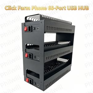 Caja Hub WiFi Android para Teléfono Móvil, Caja de Placa Base con 60 Puertos USB Ethernet, Caja Hub Unificada de 60 Puertos con Fuente de Alimentación - Product Image 1