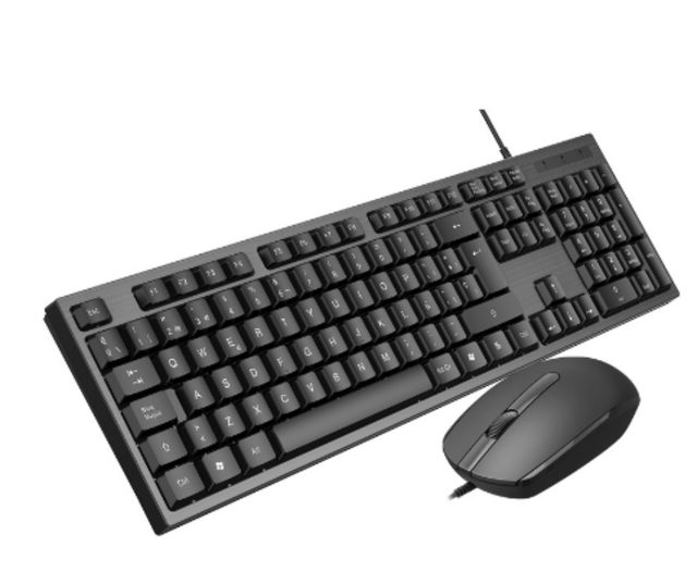 Business Office Set Wholesale Computer Accessories USB Wired Keyboard and Mouse Set for Computer