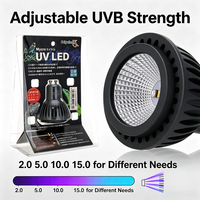 Ampoule pour reptiles GU10 3W UVA/UVB Combo 5.0/10.0/15.0 Intensité UVB 110~120V/220-240V Lampe UVB pour reptiles en verre écologique