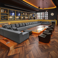Canapé VIP élégant en forme de U 10 places au design contemporain pour meubles de bar, support de bras pour la maison, KTV Lounge Club Luxury Venues