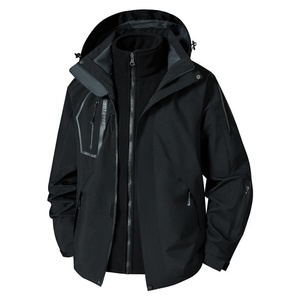 Veste de pêche imperméable d'hiver personnalisée avec logo, veste décontractée chaude pour homme, coupe-vent avec capuche, veste pour homme - Product Image 3