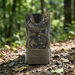 Bottes montantes décontractées pour hommes, en polyester, respirantes, imperméables, antidérapantes, légères, à lacets, motif camouflage, pour l'été, vente en gros - Product Image 4