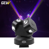Éclairage de scène LED, 2 têtes de faisceau laser, stroboscope DMX RGBW, effet de lumière mobile pour DJ, discothèque, boîte de nuit