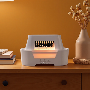 Humidificateur de bureau en forme de goutte de pluie, capacité de 300 ml, brume ultrasonique, aromathérapie, lumière à 3 couleurs, télécommande, minuterie 2H 4H 8H, silencieux - Product Image 1