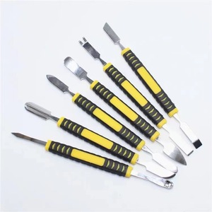Pry Bar Set 6 Piece Carbon Steel Anti Slip Grip Chisel End Flatbed Skid Industry Tool Kit - Product Image 3