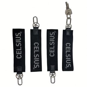 Promotional Gifts Fabric Carabiner Keychain <b>Lanyard</b> Custom with Heat Pressed Logo for Brand Advertising - Product Image 1