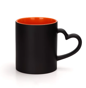 11 oz gốm ma thuật cup hình trái tim màu thay đổi DIY tráng thăng hoa hiện đại bên trong màu Matte đen hot chuyển - Product Image 6