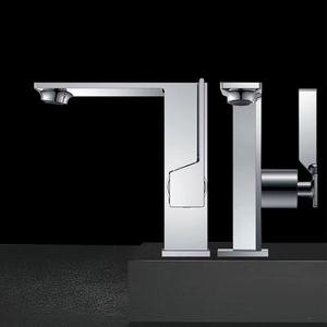 ก๊อกอ่างล้างหน้าแบบเดี่ยวมีช่องเดี่ยวสำหรับอ่างล้างหน้าแบบร้อนผสมเย็นก๊อกน้ำอ่างล้างหน้าก๊อกน้ำทองเหลืองสำหรับอ่างล้างหน้าดีไซน์ใหม่ - Product Image 3