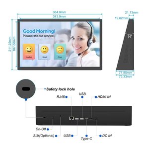 New 10.1" Rockchip Octa Quad Core Desktop Android <b>Tablet</b> Pc Touch Screen Ethernet Wi-Fi POE NFC RJ45 <b>4G</b> 64G GSM Kisok POS ROHS - Product Image 4