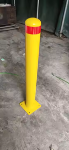 Kustom tahan lama peringatan jalan penghalang baja kuning logam Jalan keamanan penambat - Product Image 3