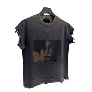 Finch Garment Heavyweight Acid Wash <strong>Cropped</strong> Boxy Vest Streetwear Distressed Sleeveless T-shirt Custom <strong>Top</strong> Tanks <strong>for</strong> <strong>Men</strong> - Product Image 4