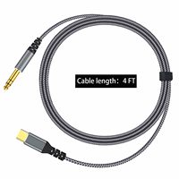 Câble audio stéréo ZOGUO USB C vers 6,35 mm TRS plaqué or avec gaine en nylon