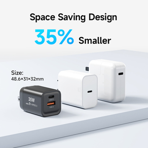 Chargeur familial Vina 35W GaN double ports PD QC4.0 prises US/EU/UK charge simultanée <span class=keywords><strong>iPhone</strong></span> Smartwatch charge - Product Image 5