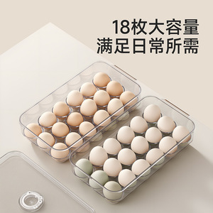 <b>Egg</b> <b>Storage</b> Box 18 Capacity Lidded Compartmentalized Kitchen Food Container For Refrigerator Use - Product Image 1