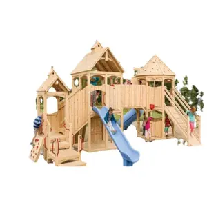 幼児屋外環境にやさしい大人の身体活動木製クライミングパークおもちゃ庭屋内カバー遊び場スライド