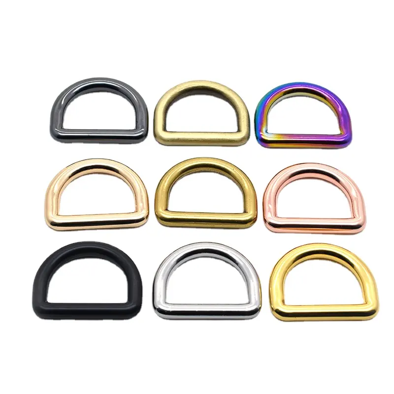 D-Ring Buckles Belt Buckle Bag Ring D rings for Bag Accessories Webbing color Half Round Buckle