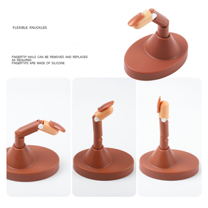 Ensemble de main d'entraînement pour la pose d'ongles pour débutants, doigt articulé mécanique prothétique avec base en plastique pour la formation - Product Image 4