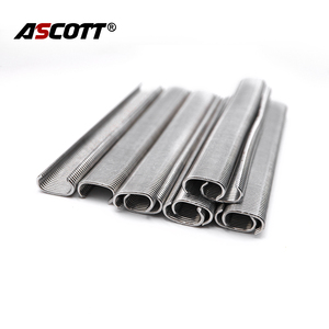 Hochwertige 17mm/24mm breite C-Typ-Nägel mit glattem Schaft, flache SC7E/SC7C/SC760 Befestigungselemente, verzinkte silberne C-Hog-Ring-Klammern - Product Image 1