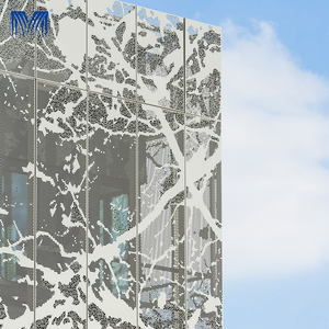 Dış ekran panosu dekor lazer kesim kaplama delikli masif levha Metal alüminyum kaplı duvar sistemi bina cephe - Product Image 2