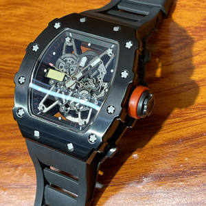 Montre mécanique automatique pour homme en céramique noire RM35-02, best-seller, cadran ajouré design, montre <span class=keywords><strong>tonneau</strong></span> de haute qualité - Product Image 5