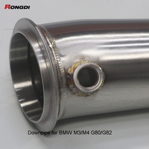 RongDI One-Piece Mandrel Bent Stainless Free Flow Downpipe Fit BMW G80 M3 G82 M4 G87 M2 2019-2023 Downpipe 3.0T Performance - Product Image 4