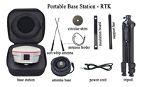 Système de nivellement de terrain GPS WISDOM BEIDOU à double contrôle par signal satellite haute précision, deux antennes IP67 pour l'agriculture