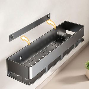 Metal Cosmetic Organizer Wall Mount Space Saver Storage <b>Rack</b> for <b>Kitchen</b> and Bathroom Modern Multifunctional - Product Image 3