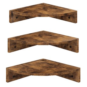 Wall Mounted Solid Wood <b>Corner</b> Shelf <b>Unit</b> 5 Tier Polygon Multipurpose <b>Storage</b> Rack For Kitchen Bedroom Living Room - Product Image 5
