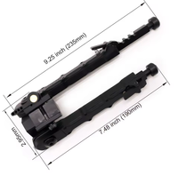 Trépied tactique pliable réglable V9 avec support QD 20 mm et accessoires de repose-arme