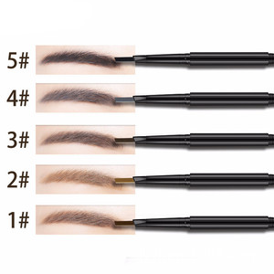 Crayon à <span class=keywords><strong>sourcils</strong></span> noir et marron personnalisé en gros avec brosse, 5 couleurs, waterproof, maquillage <span class=keywords><strong>femme</strong></span>, double embout, marque privée, vente chaude - Product Image 4