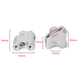 Motorola Handlebar Lift <b>Mount</b> 22mm Aluminum Alloy Pressure Booster <b>Block</b> For Motorcycle Off-road Vehicle Parts - Product Image 2