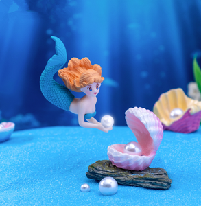 Mode chaude sirène résine artisanat Aquarium Micro océan animaux paysage dessin animé Figures bricolage PVC Figurine ornements - Product Image 3