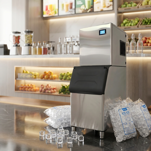 NES-300C-8 Water Cooled air Cooled 350kg <b>Ice</b> Cube Machine Commercial Coffee Shop Store <b>Ice</b> Packing <b>Ice</b> <b>Maker</b> Machine - Product Image 1
